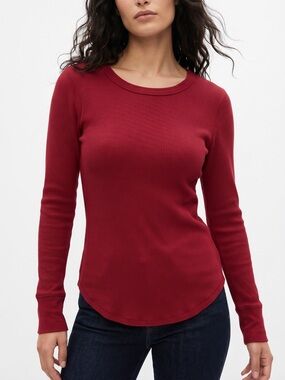 GAP | Waffle Long Sleeve Tee Sz M